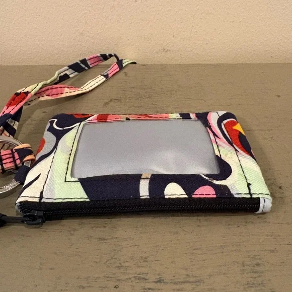 Vera Bradley Floral Lanyard Keychain ID Holder - Picture 5 of 5